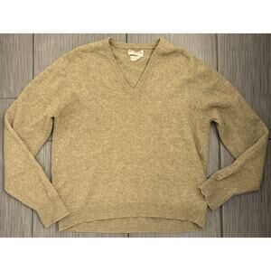 Alan Paine Pure Lambswool V-Neck Sweater Brown Women’s Size XL